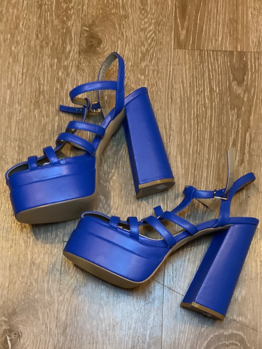 EGO Bold Cobalt Platform Block Heel Sandals